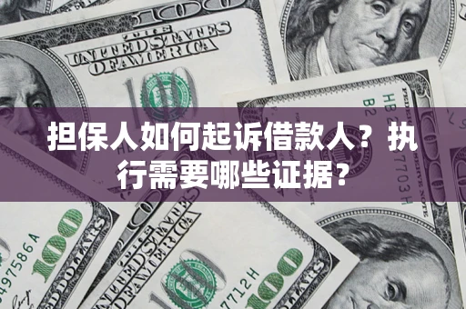 武汉担保人如何起诉借款人？执行需要哪些证据？