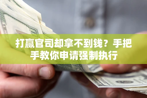 武汉打赢官司却拿不到钱？手把手教你申请强制执行