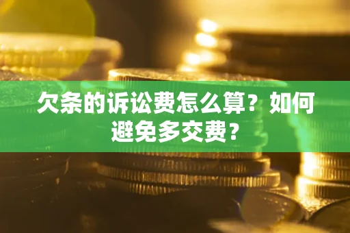 武汉欠条的诉讼费怎么算？如何避免多交费？