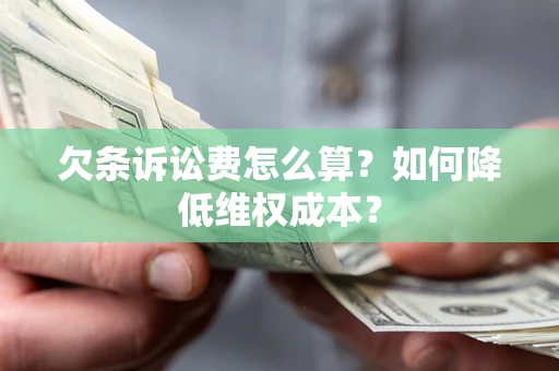 武汉欠条诉讼费怎么算？如何降低维权成本？